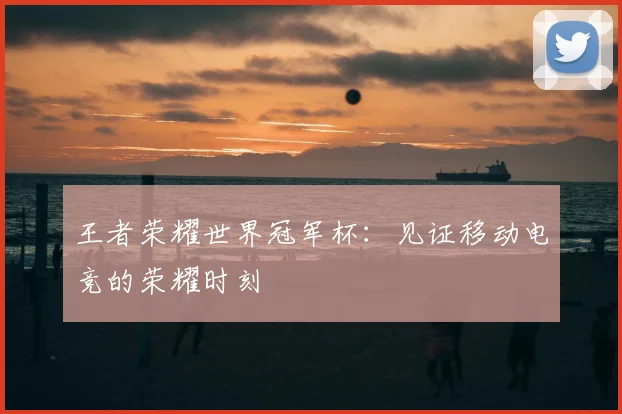 王者荣耀世界冠军杯：见证移动电竞的荣耀时刻